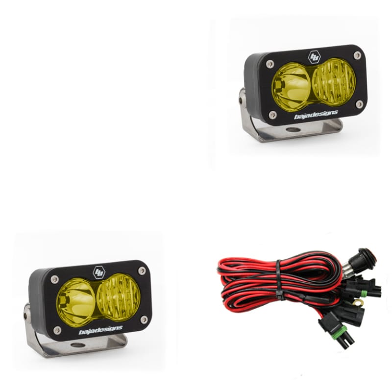 Baja Designs — Baja Designs S2 Sport Driving Combo Pattern Pair LED Work Light - Amber