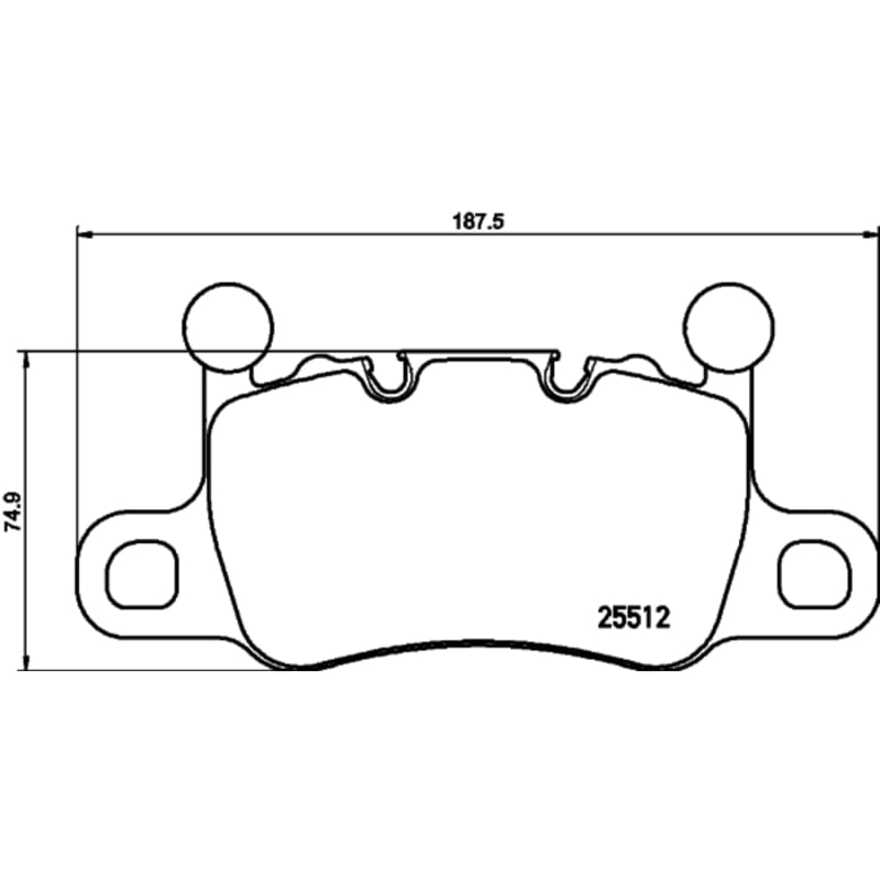Brembo OE — Brembo 20-21 Porsche 911/Panamera/Cayman/718 Cayman/718 Spyder Rear Low-Met Brake Pad