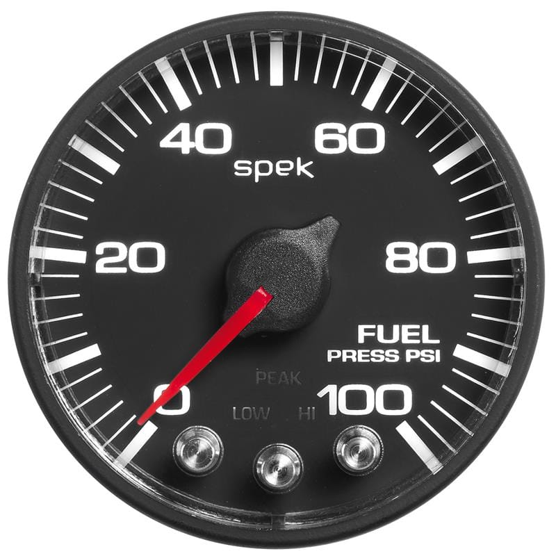AutoMeter — Autometer Spek-Pro Gauge Fuel Press 2 1/16in 100psi Stepper Motor W/Peak & Warn Blk/Blk
GA 2" FP 100 BFB SPK