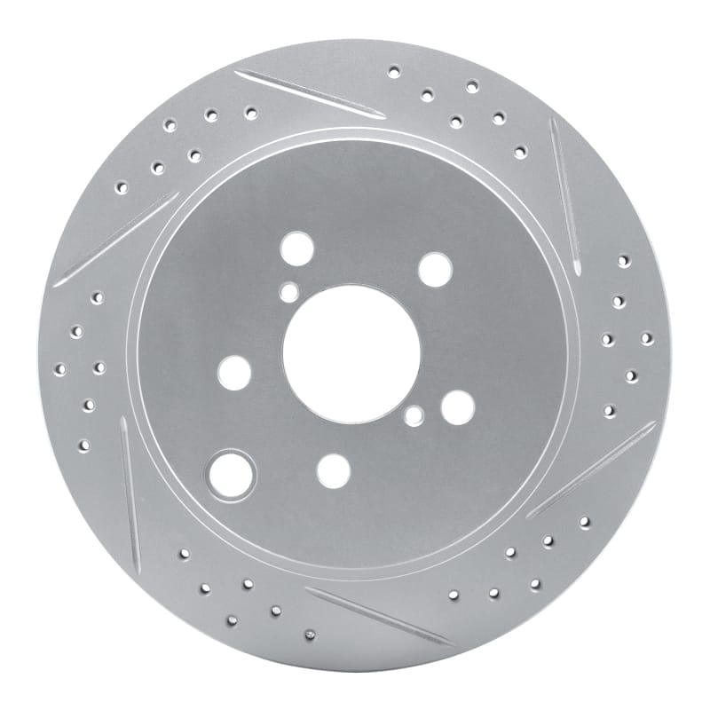 R1 Concepts — R1 14-18 Subaru Forester Rear Right Drilled & Slotted Geo-Carbon Rotor