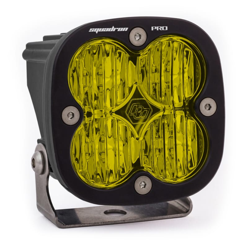 Baja Designs — Baja Designs Squadron Pro Black Wide Cornering Pattern LED Light Pod - Amber