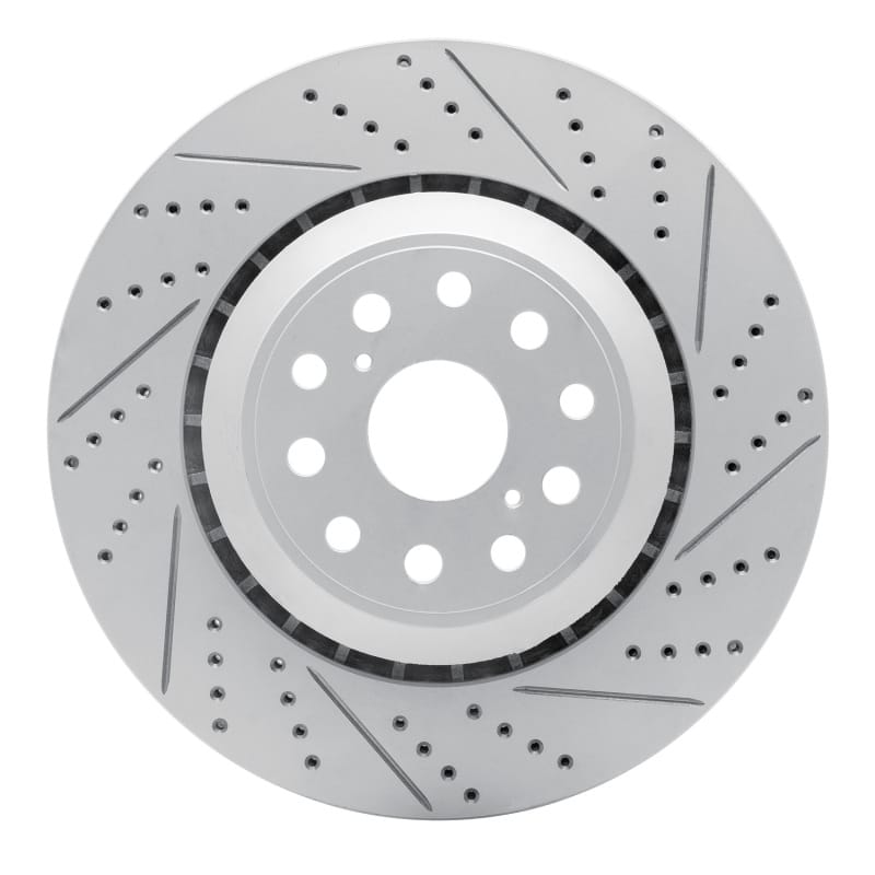 R1 Concepts — R1 07-23 Lexus Ls500 Right Front Drilled & Slotted Geo-Carbon Rotor