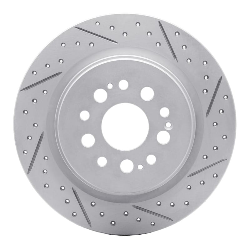 R1 Concepts — R1 17-26 Acura Rdx Rear Right Drilled & Slotted Geo-Carbon Rotor