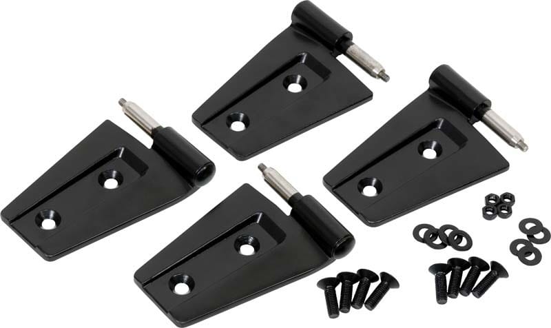 Kentrol — Kentrol 07-18 Jeep Wrangler JK Door Hinge Set 4 Pieces 2 Door - Powdercoat Black