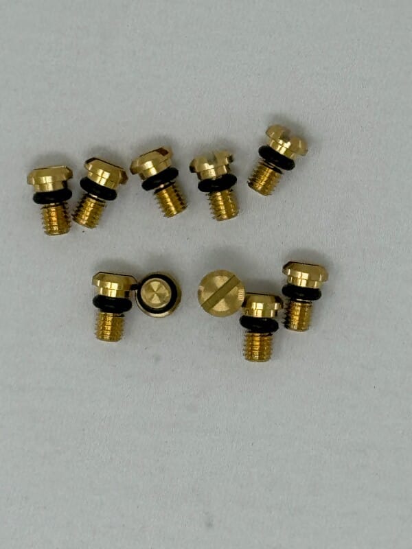 KYB Powersports — KYB 90-23 Kaw / Hon / Suz / Yam Front Fork Bleed Bolt w/ O-Ring - Brass - 10 Pack