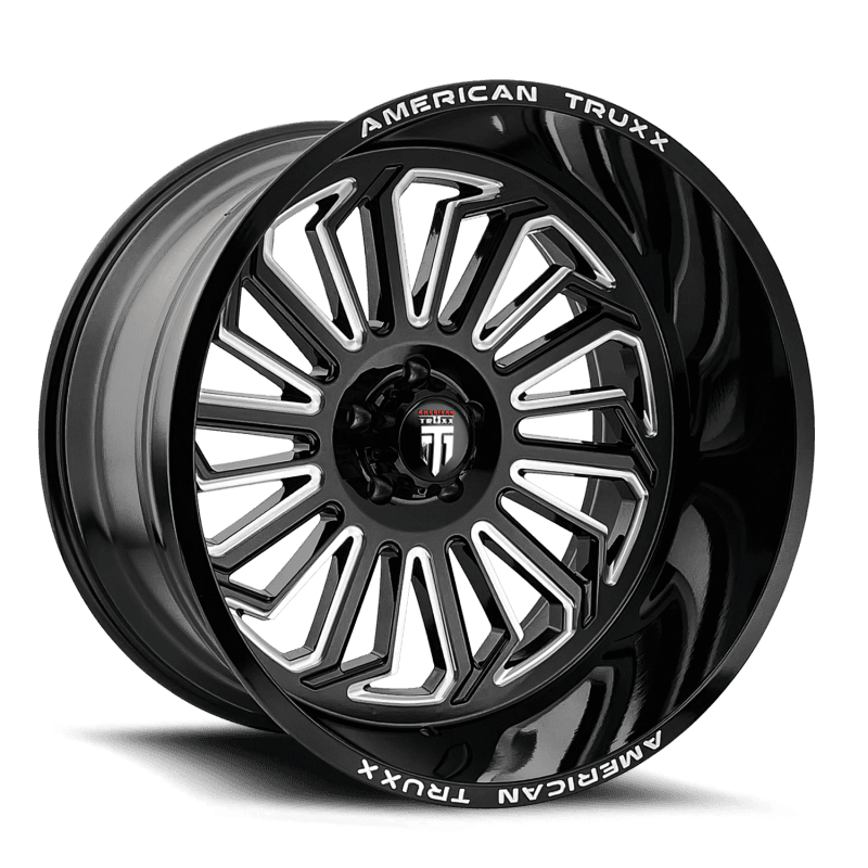 American Truxx — American Truxx AT1916 Butcher 24x14 / 6x139.7 BP / -76mm Offset / 106mm Hub Gloss Black Milled Wheel
AT AT1916