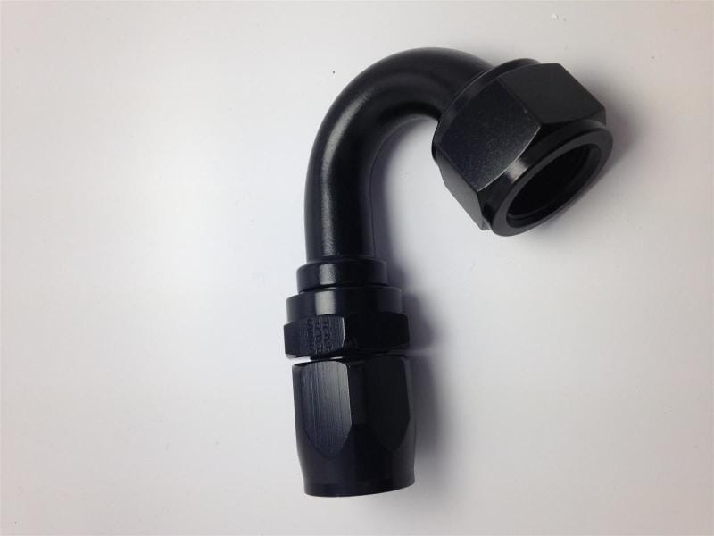 Fragola — Fragola -6AN Nut x -8AN Hose 150 Degree Expanding Hose End - Black