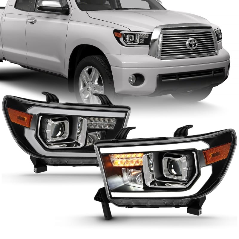 ANZO — ANZO 2007-2014 Toyota Tundra Projector Light Bar H.L Black Amber(Led High Beam) (Halogen Version)
Head Light Set
HdLtSet