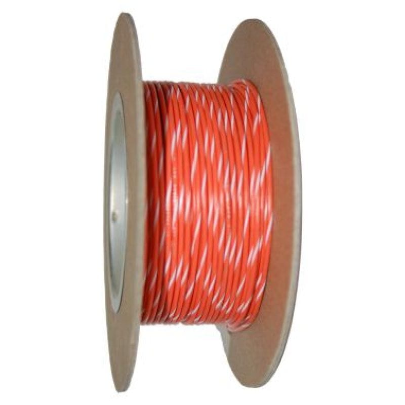 NAMZ — NAMZ OEM Color Primary Wire 100ft. Spool 20g - Orange/White Stripe