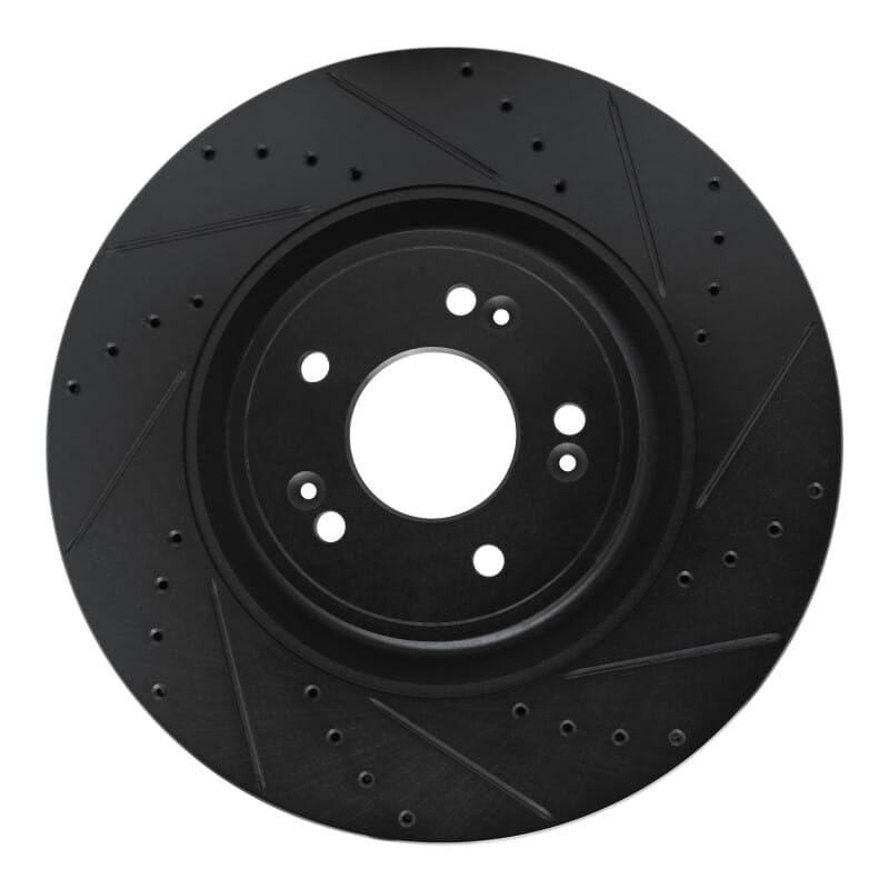 R1 Concepts — R1 18-20 Genesis G80 Front Right Drilled & Slotted Black Brake Rotor
R1 Brake Rotor Drill