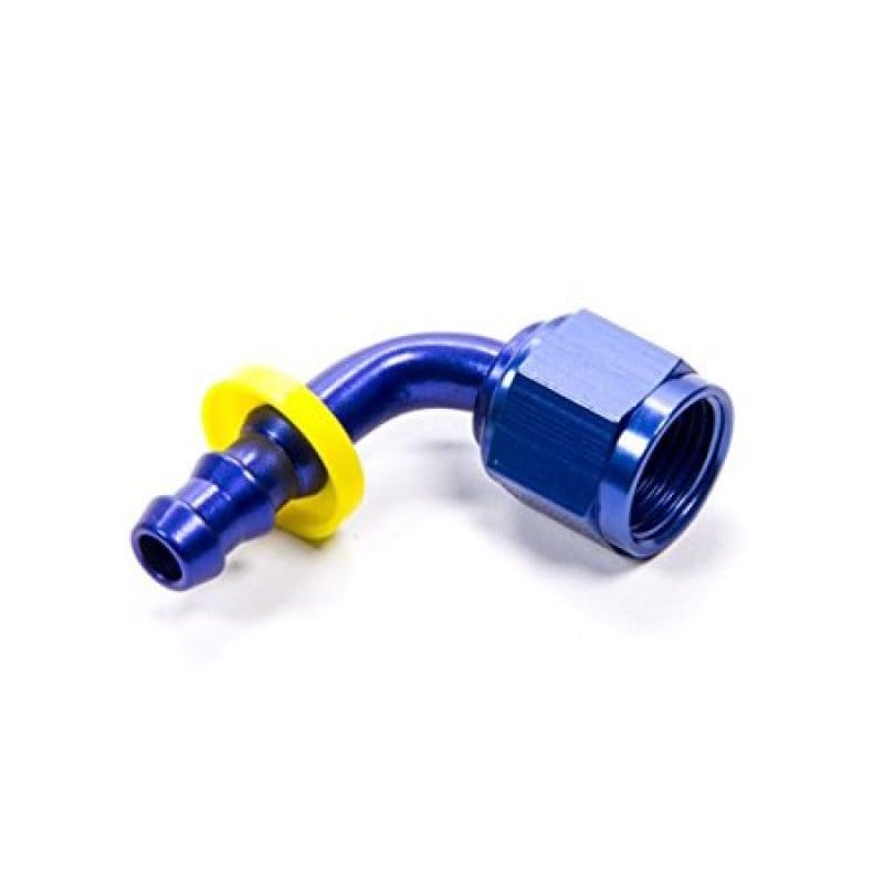 Fragola — Fragola -8AN Nut x -6AN 90 Degree Push-Lite Hose End For Fuel Cell Conversion - Black