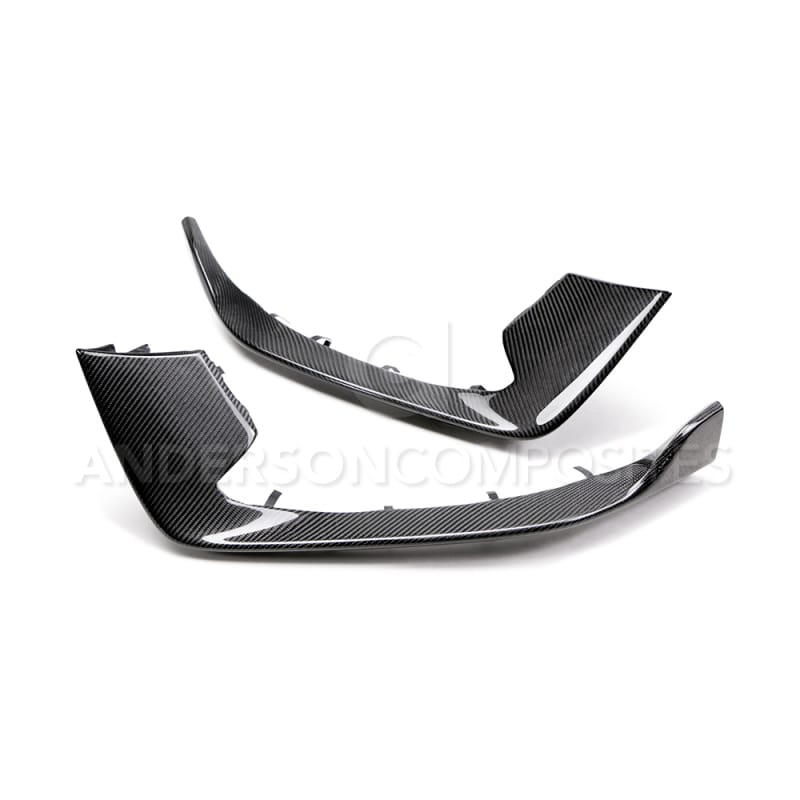 Anderson Composites — Anderson Composites 15-20 Ford Mustang Shelby GT350 Carbon Fiber Bumper Inserts