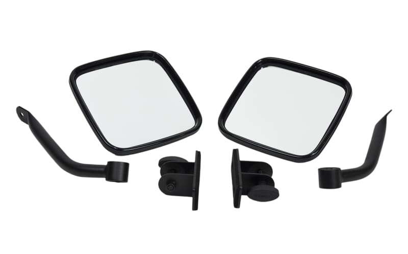 Kentrol — Kentrol 97-18 Jeep Wrangler TJ/JK E-Z Detach Mirrors Pair - Textured Black