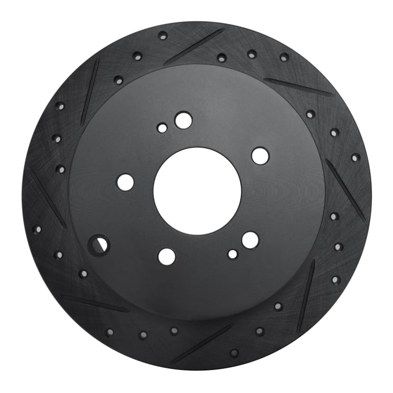 R1 Concepts — R1 04-11 Mitsubishi Grandis (Mexico) Rear Left Drilled & Slotted Black Brake Rotor
R1 Brake Rotor Drill