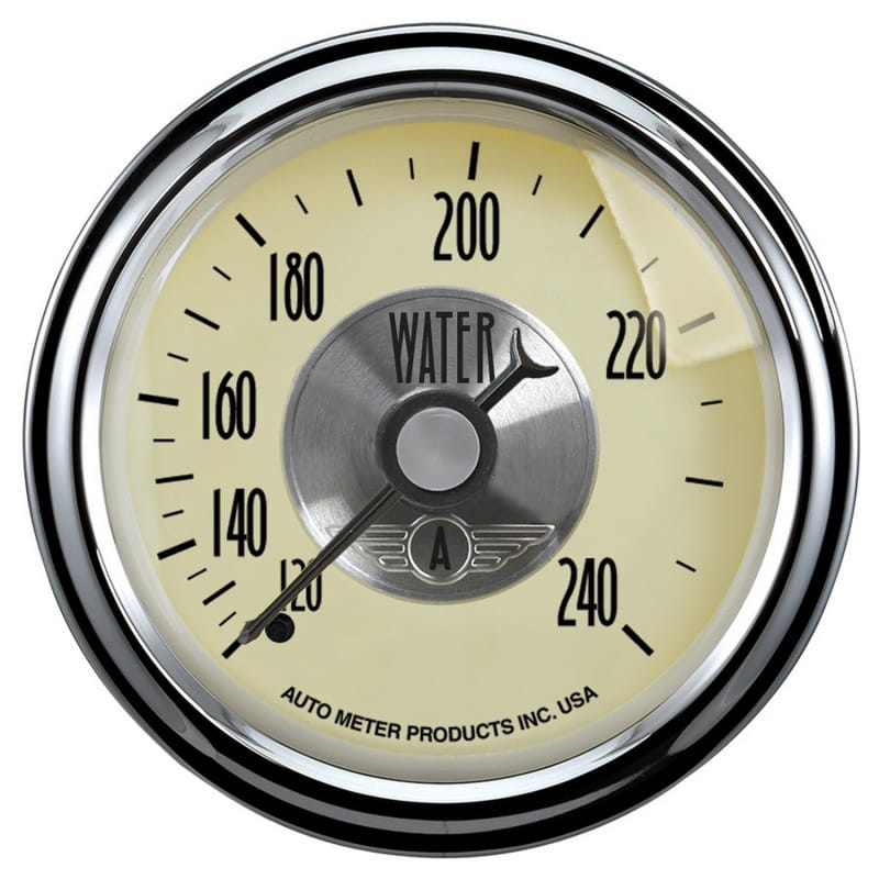 AutoMeter — Autometer Prestige Series 52mm 120-240 Deg F Mechanical Water Temperature Gauge
2-1/16" WATER TEMP,