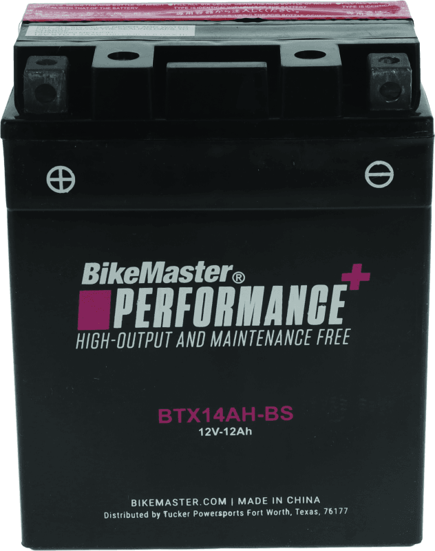 BikeMaster — BTX14AH-BS Battery, 160 CCA