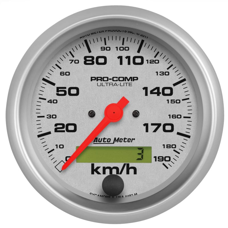 AutoMeter — Autometer Ultra-Lite 3-3/8in Electronic 190 KPH Speedometer
3-3/8" SPEEDO, 190 K