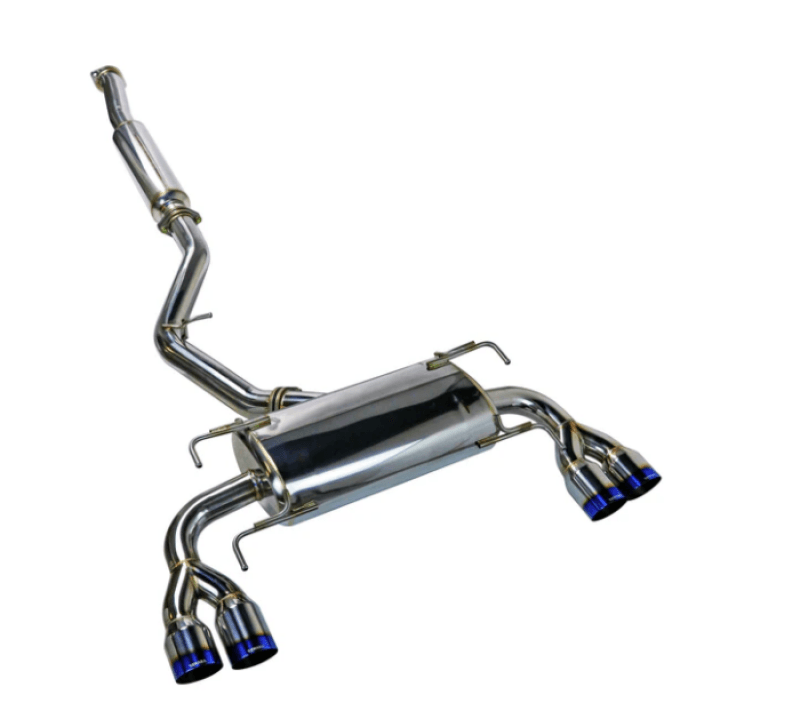 Remark — Remark 08-14 Subaru WRX STi GR Hatch Sports Touring Cat-Back Exhaust - Burnt Quad Tips (Resonated)