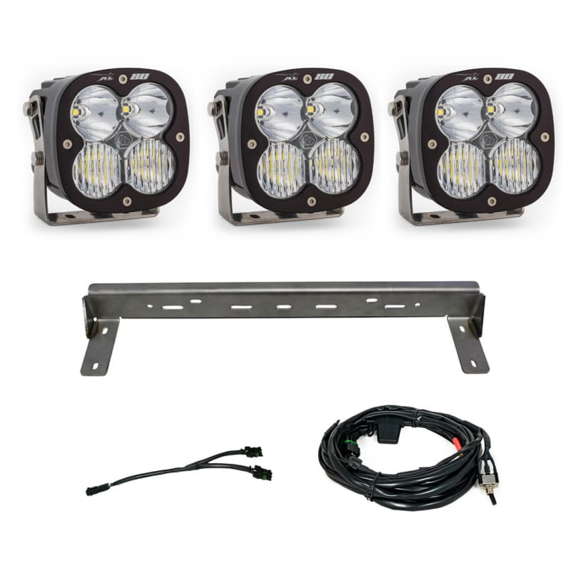 Baja Designs — Baja Designs 15-19 Chevy Silverado 2500/3500HD XL80 LED Bumper Kit (Drvg/Racer Spot/Wide Cornering)