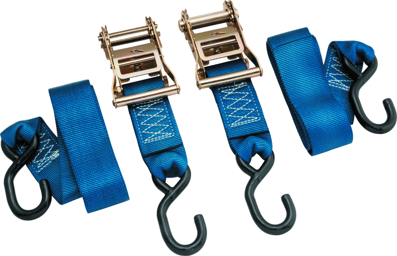BikeMaster — BikeMaster 2x84in Ratchet Tiedown Pair - Blue