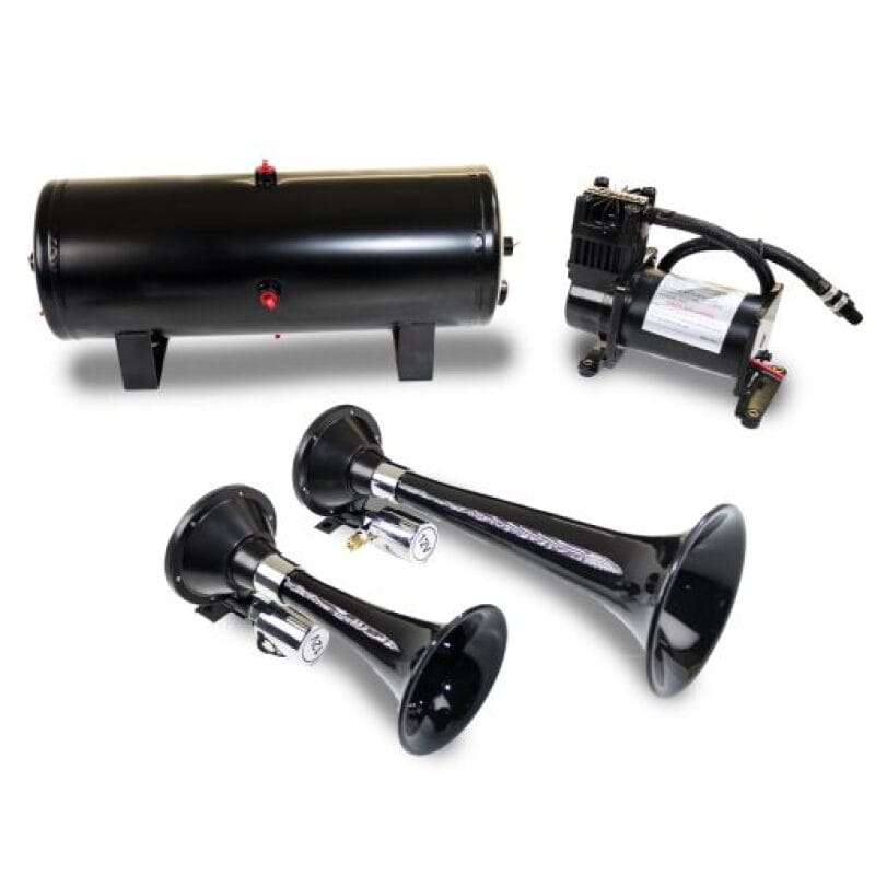 Kleinn Air Horns — Kleinn Dual Black Horn Kit w/ 150 PSI Air Compressor / 1.5 gal Air Tank
Triple TrainHorn Kit