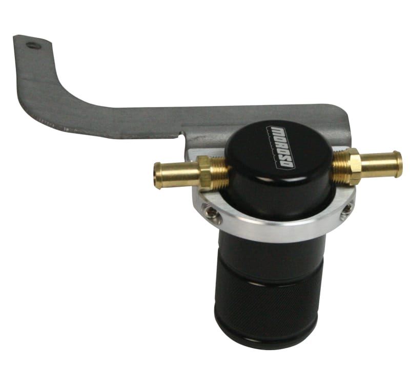 Moroso — Moroso 95-99 BMW M3 Air/Oil Separator Catch Can - Small Body - Billet Aluminum - Black Finish