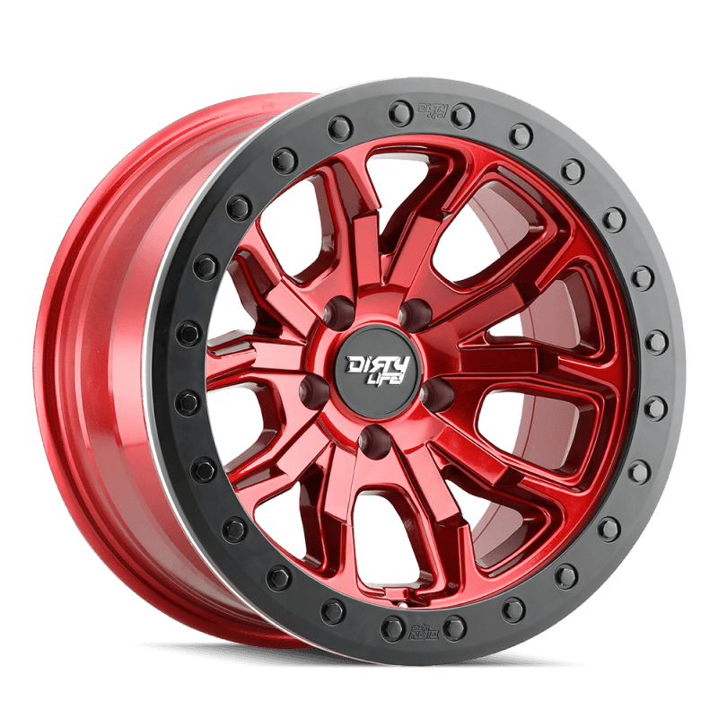 Dirty Life — Dirty Life 9303 DT-1 17x9 / 6x139.7 BP / -12mm Offset / 106mm Hub Crimson Candy Red Wheel