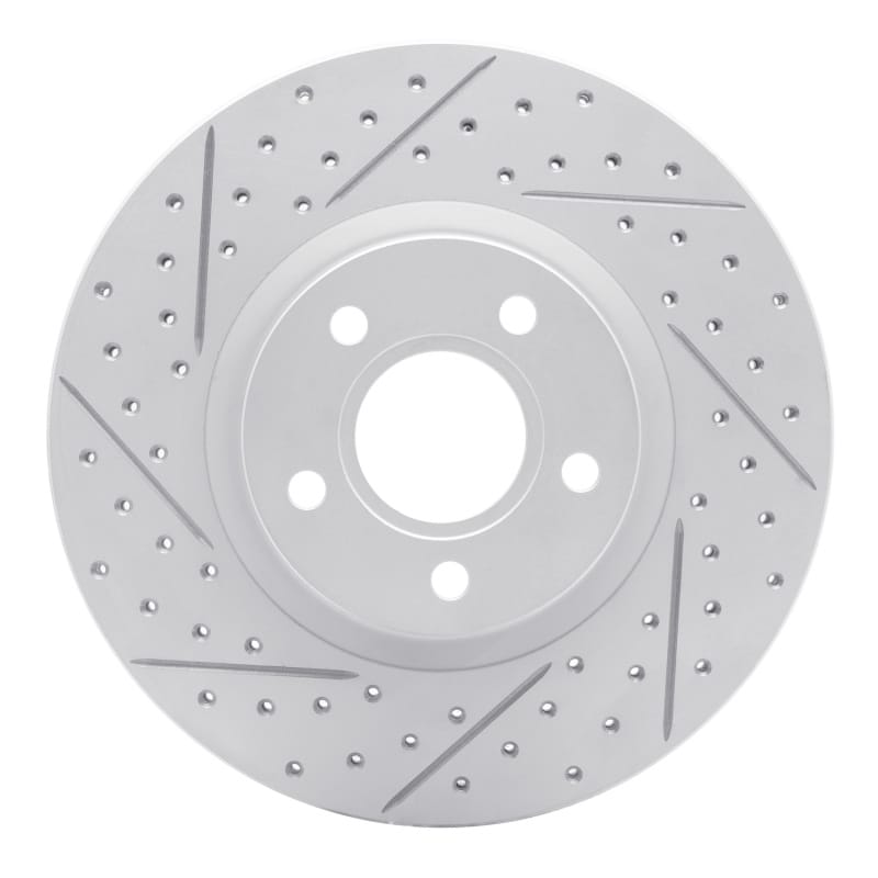 R1 Concepts — R1 04-19 Ford Escape Front Left Drilled & Slotted Geo-Carbon Rotor