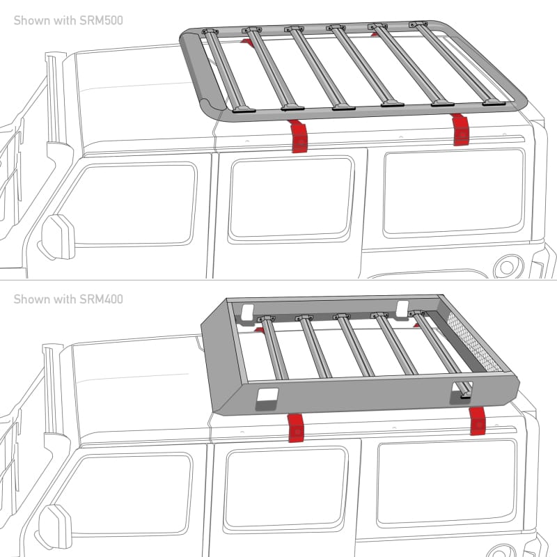 Go Rhino — Go Rhino SRM Rack Rain Gutter Mount Kit - 4pc. (Mounts to Factory Rain Gutter/Drip Rail)
Gutter Mount Kit