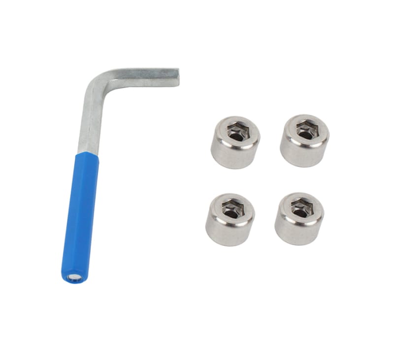 Kentrol — Kentrol 97-06 Jeep OEM Anti-Theft Door Nuts Wrangler TJ - Polished Silver