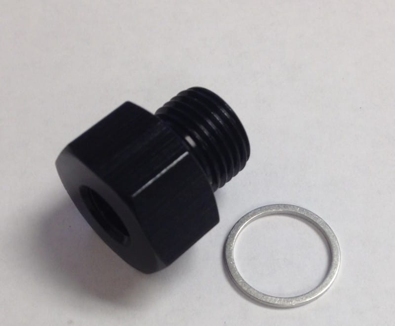 Fragola — Fragola 3/4in NPT Oil Temp Adapter Black