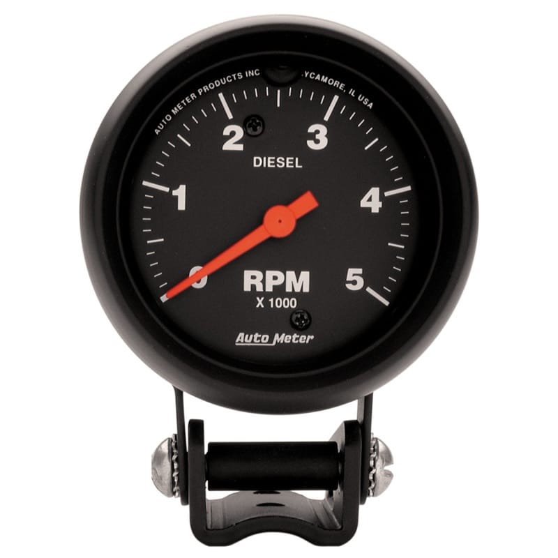 AutoMeter — Autometer Z-Series 2-5/8in 5K RPM Diesel Pedestal Tachometer Gauge
GA 2.6" 5KRPM DSL Z