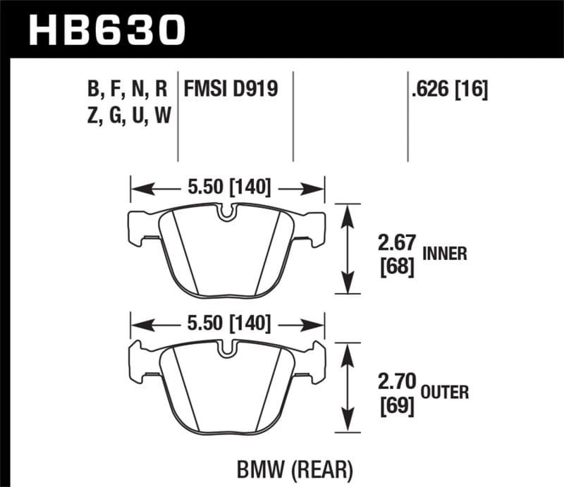 Hawk Performance — Hawk 2011 BMW 1 Series M 3.0L Base Rear ER-1 Brake Pads
Disc Brake Pad