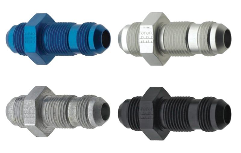 Fragola — Fragola -20AN Straight Bulkhead - Blue
