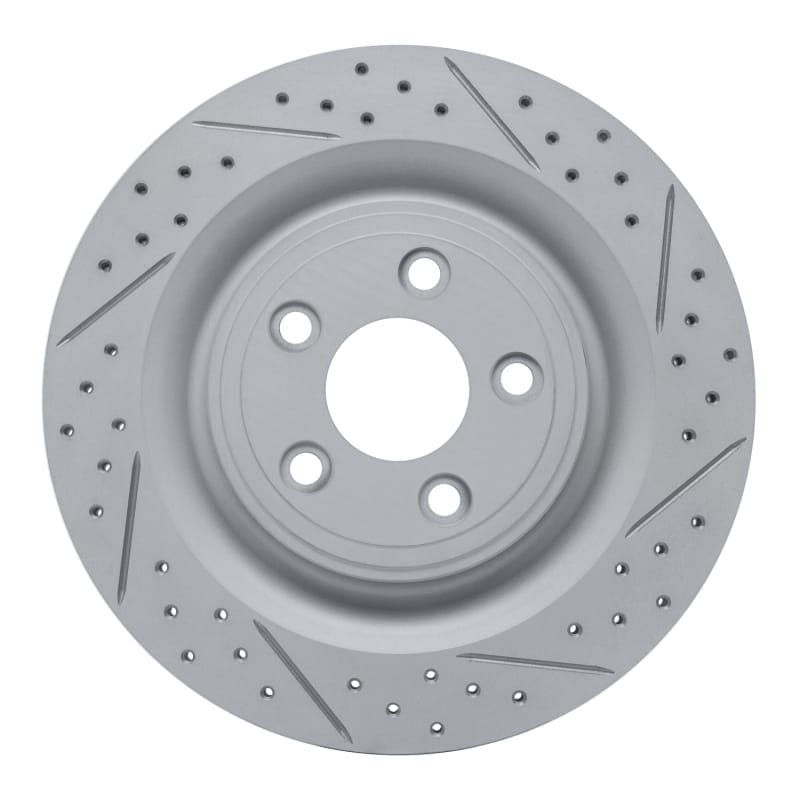 R1 Concepts — R1 06-15 Jaguar Super V8 Rear Right Drilled & Slotted Geo-Carbon Rotor