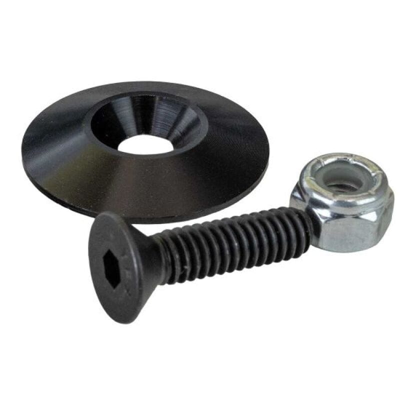 Moroso — Moroso 1.25in Taper Washer - Black Anodized (10 Pack w/Hardware)