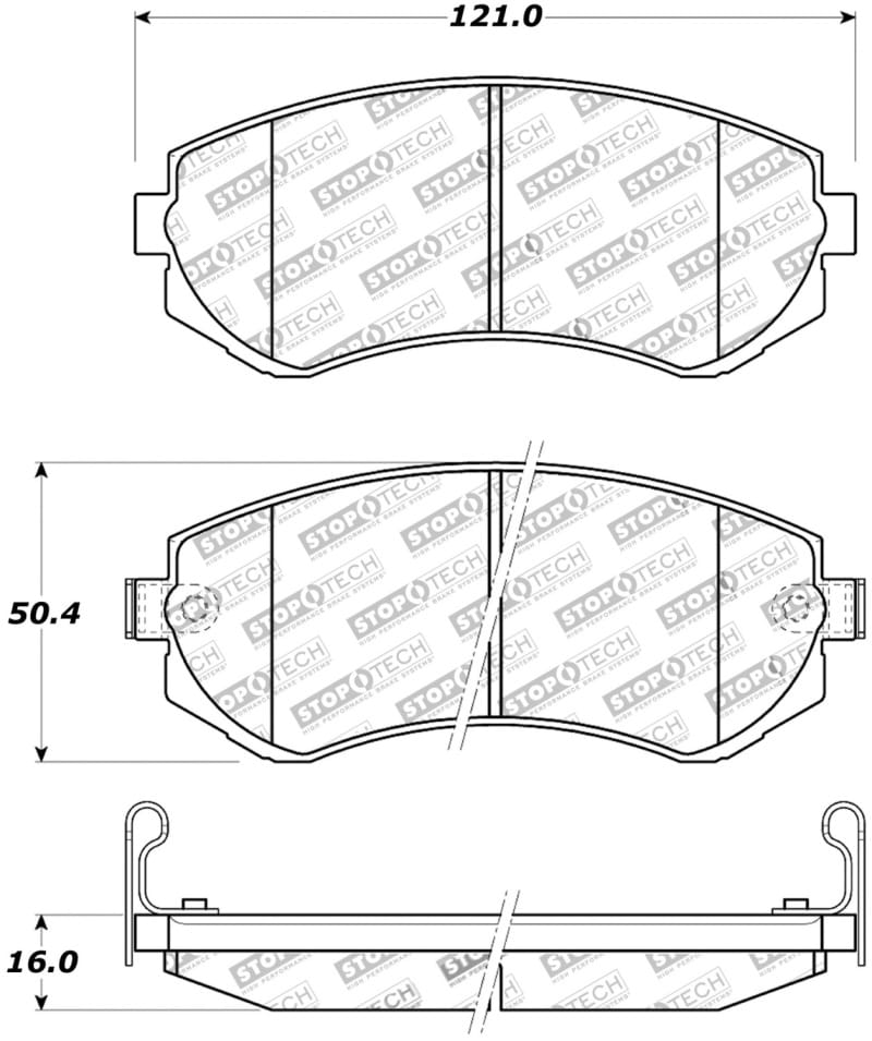 Stoptech — StopTech Street Touring 89-06/96 Nissan 240SX Front Brake Pads
Brake Pads W/Hrdwr