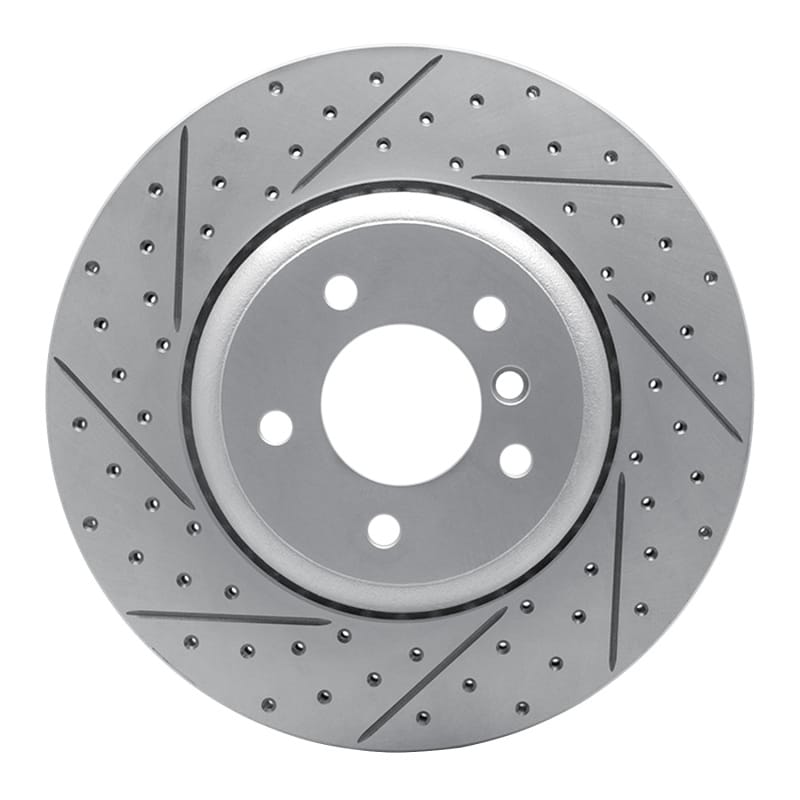 R1 Concepts — R1 04-10 BMW 645Ci Rear Left Drilled & Slotted Geo-Carbon Rotor
