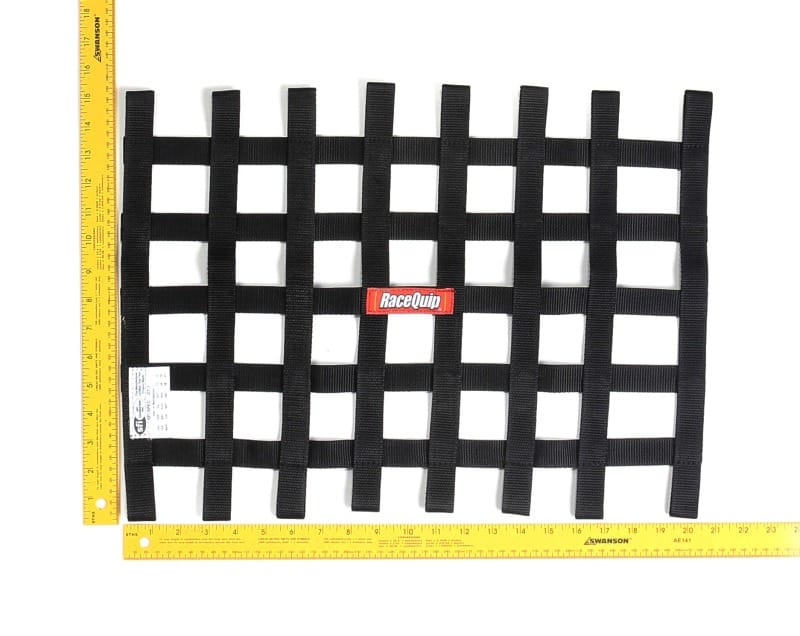 Racequip — RaceQuip Black 15 X 21 SFI Ribbon Net