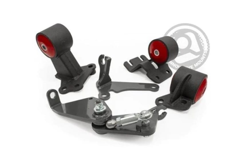Innovative Mounts — Innovative 90-93 Integra B-Series Black Steel Mounts 60A Bushings (Auto to Manual Hydro Actuator)