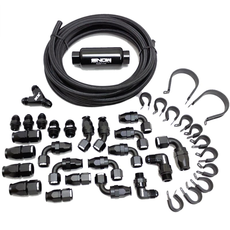 Snow Performance — Snow Performance 8AN Braided Stainless Fuel Line Kit - Black Line
Fuel Line Kit