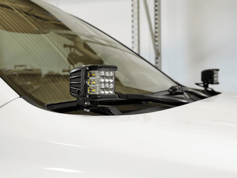 Cali Raised LED — Cali Raised 03-09 Toyota 4Runner Low Profile Ditch Light Brackets Kit - Brackets W/ 3X2 18W Switch