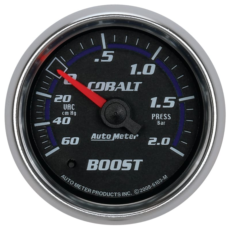 AutoMeter — Autometer Cobalt 52mm 2 BAR Mechanical Boost Gauge
GA 2" BST 2 BAR M CB