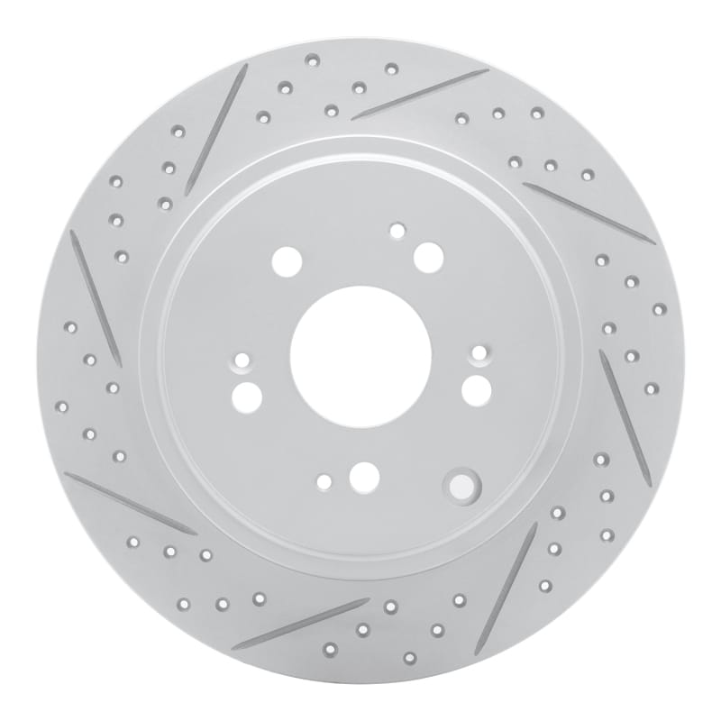 R1 Concepts — R1 06-14 Honda Ridgeline Rear Left Drilled & Slotted Geo-Carbon Rotor