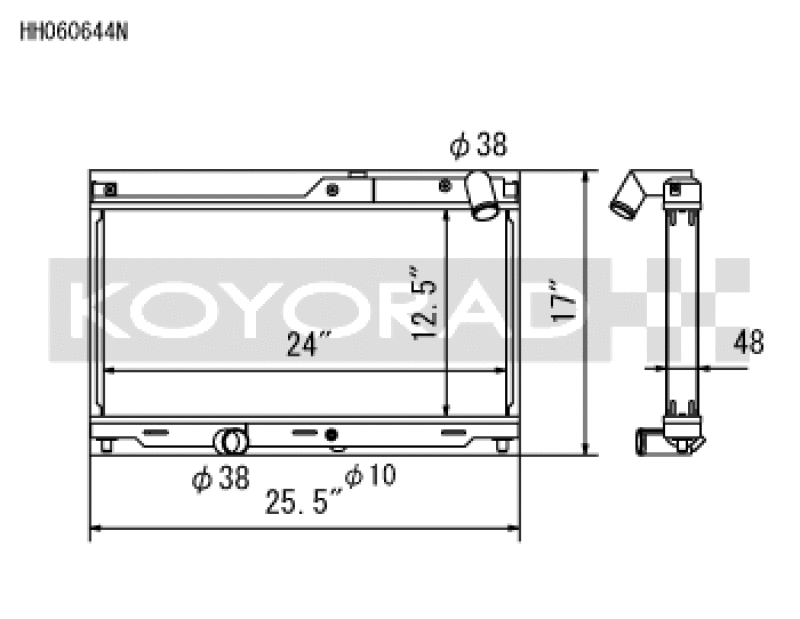 Koyo — Koyo 93-95 Mazda RX-7 1.3L Turbo N-FLO (Dual Pass) Radiator
Racing Radiator