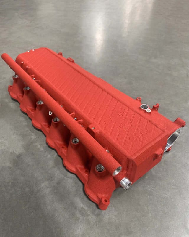 CSF — CSF Toyota A90/A91 Supra/ BMW G-Series B58 Charge-Air Cooler Manifold - Crinkle Red