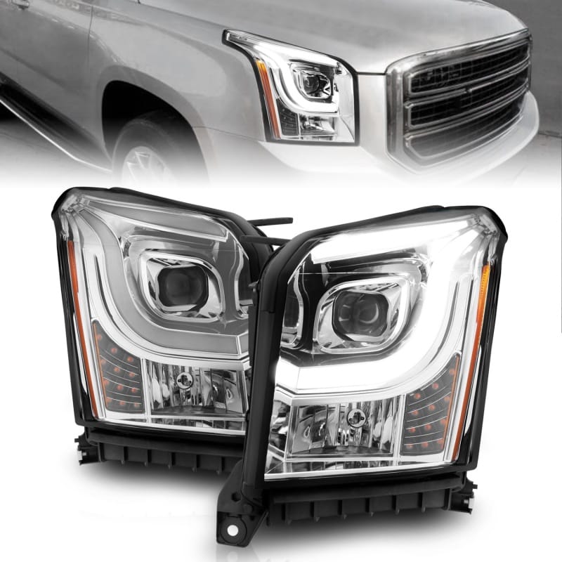 ANZO — ANZO 2015-2017 GMC Yukon XL Projector Headlights W Lightbar - Chrome/Amber
Head Light Set
HdLtSet