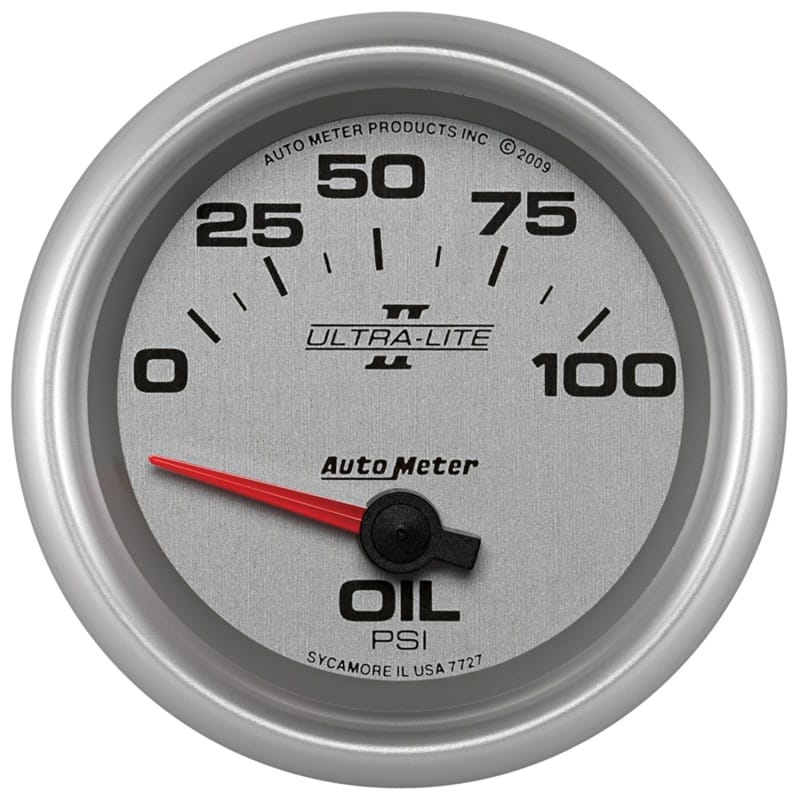 AutoMeter — Autometer Ultra-Lite II 2 5/8in 0-100 PSI Short Sweep Electronic Oil Pressure Gauge
2-5/8" OIL PRESS, 0-