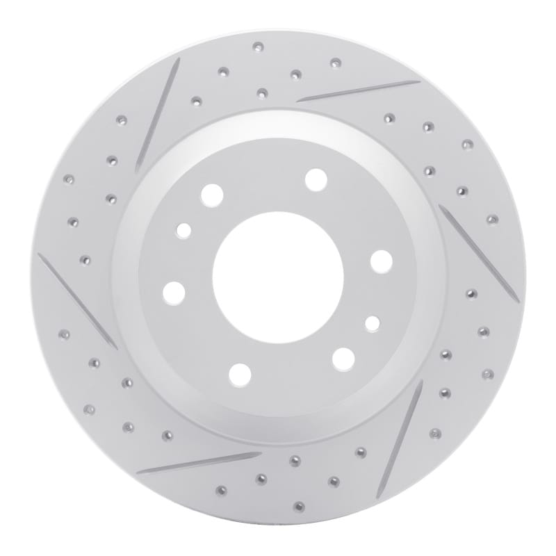 R1 Concepts — R1 02-05 Buick Rainier Front Left Drilled & Slotted Geo-Carbon Rotor
