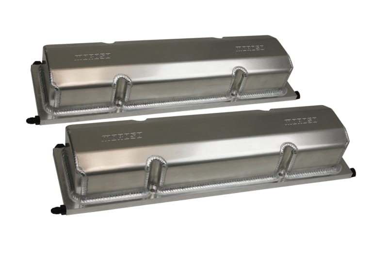 Moroso — Moroso Chevrolet Small Block (w/13 to 23 Degree Standard Heads) Valve Cover w/Oilers - Alum - Pair